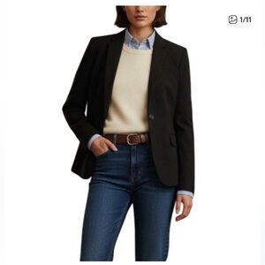 J. Crew 1035 Bi-stretch black blazer 0